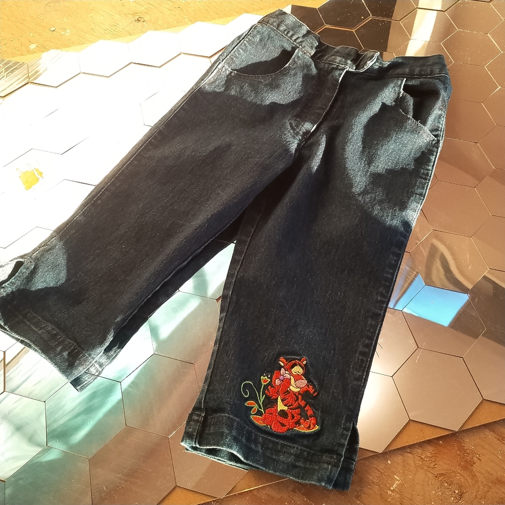 Vintage Winnie the pooh girl's denim pants for kids